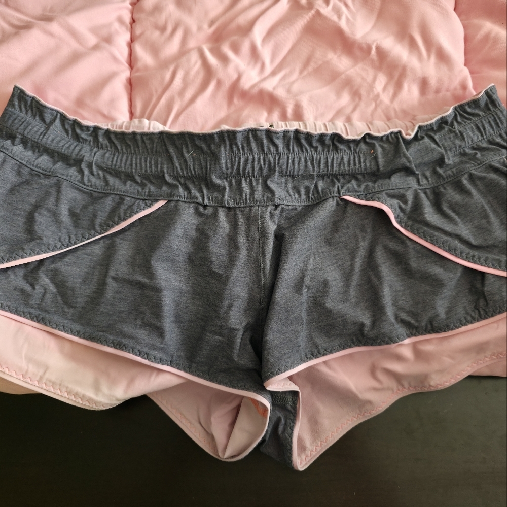 Lululemon Athletica Pink and Gray Surf Short
